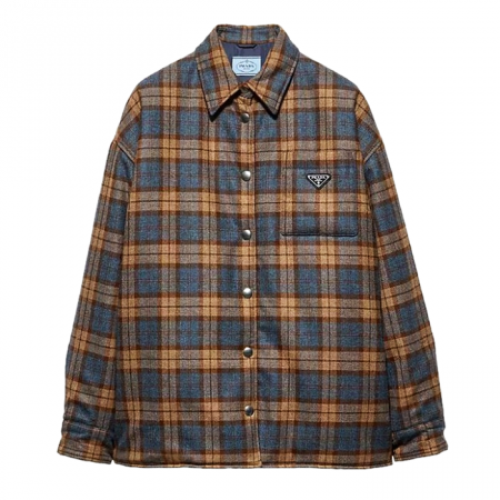 PRADA 럼버잭 체크드 울셔츠 자켓