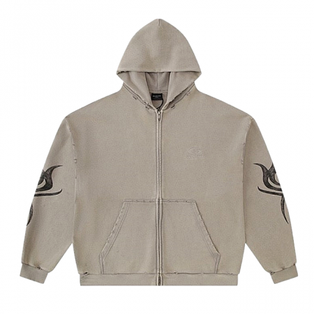 BALENCIAGA Y2K 디스트 후디집업