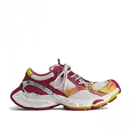 발렌시*가 BALENCIAGA 스테이플러 스니커즈 - 핑크 & 플루오 옐로우