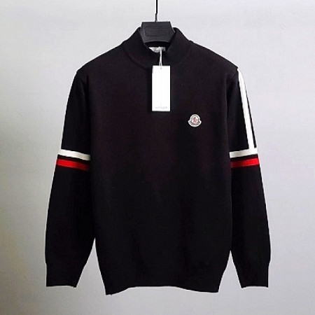 MONCLER 삼선라인 캐시미어 반목 니트