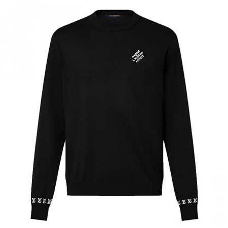 LOUIS VUITTON 슬리브 자수포인트 크루넥 울니트