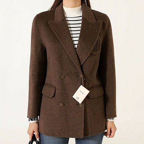 미우 MIUMIU 울 더블 핸드메이드 자켓