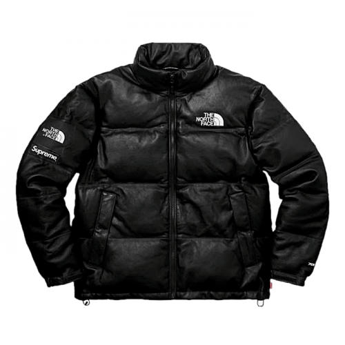 Supreme x THE NORTH FACE Leather Nuptse Jacket 패딩