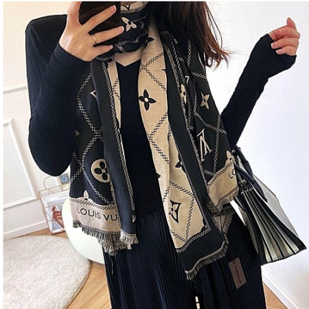 루이*통 LV 양면 로고 숄 머플러