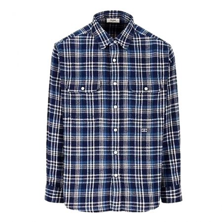 CELINE 트리옹프 루즈 럼버잭 체크코튼 셔츠