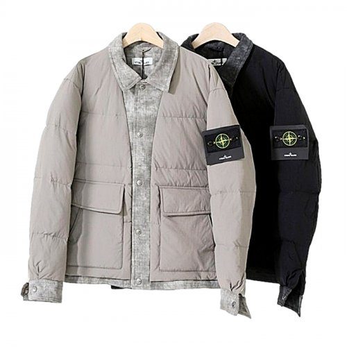 스톤아일*드 STONE ISLAND 마블 와펜 패딩자켓