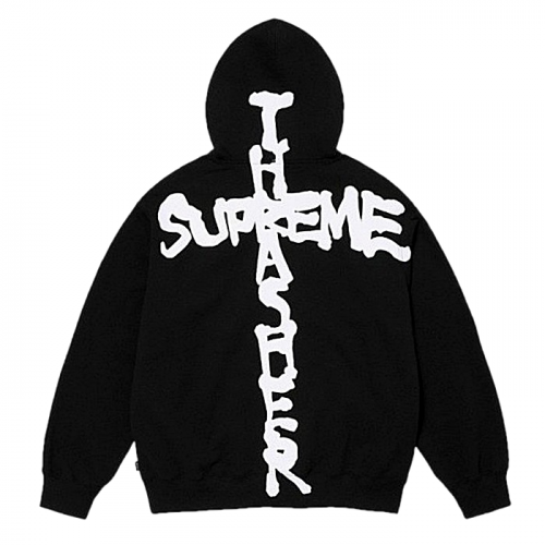 SUPREME x THRASHER 크로스로고드 후디집업