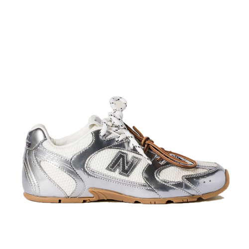 New Balance X Miu Miu 530 SL 메탈릭 메쉬 스니커즈