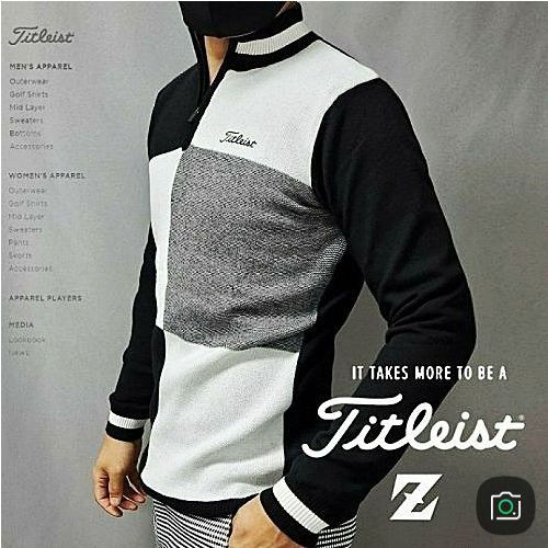(국내배송) 타이틀리스트 Titleist 큐브 반집업 니트