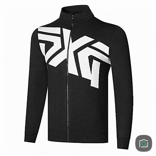 P*G GOLF 시그니처 빅로고 집업 스웨터