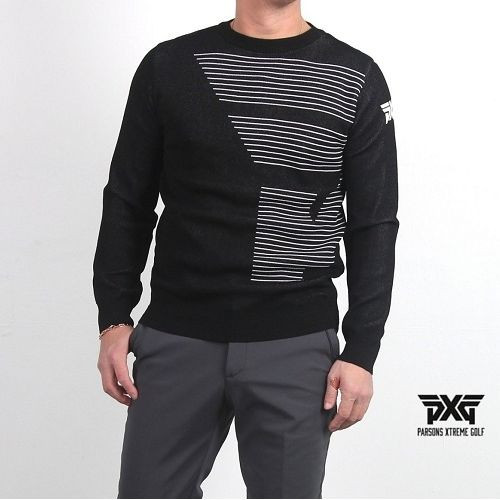 (국내배송) PX* 빅로고 자가드니트 티셔츠