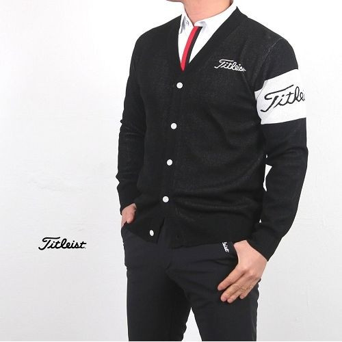 (국내배송) 타이* 리스트 완장 자카드로고 브이 가디건