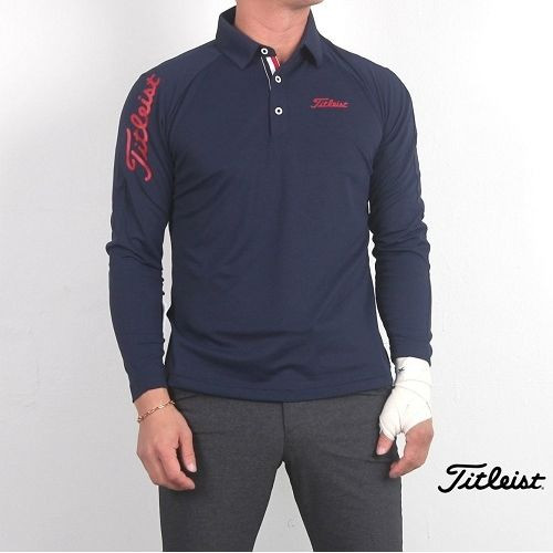 (국내배송) 타이틀 리스* 숄더 라인로고 골프 티셔츠