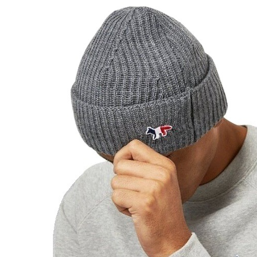 메종키*네 MAISON KITSUNE 삼색여우 패치 비니