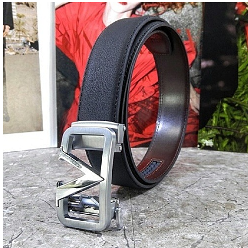 발렌티노 V로고 실버 메탈 남성 오토벨트