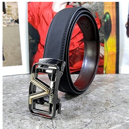 발렌*노 V로고 건메탈 남성 오토벨트