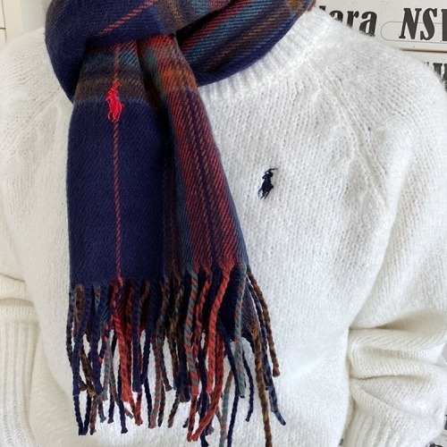 폴로 POLO 체크 머플러