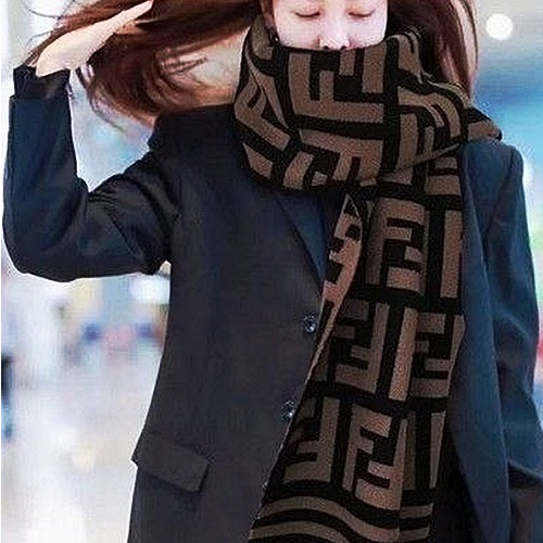 FENDI 프리미엄 숄 FF 자가드 울 머플러