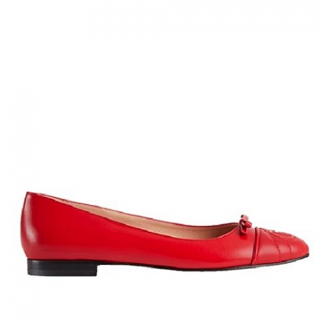 GUCCI 더블 G 플랫 슈즈 - 레드