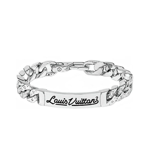 LOUIS VUITTON 모노그램 각인 925 Silver 체인팔찌