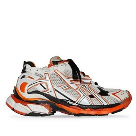 BALENCIAGA 메쉬 앤 나일론 러너 스니커즈 - 오렌지