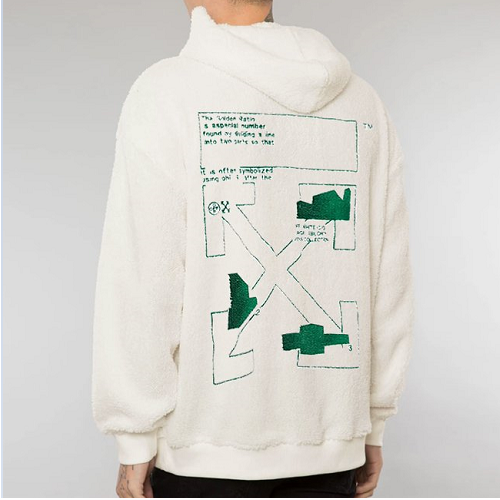 오프화이트 양털 후드집업