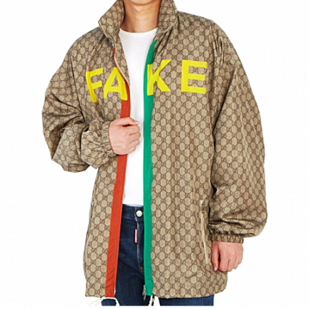 구찌 FAKE NOT 패턴 GG로고 자켓