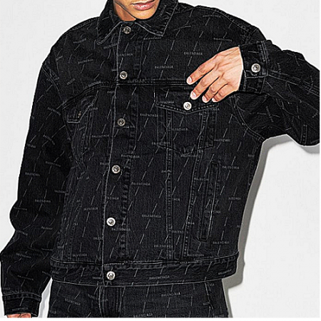 발렌*** 스톤워시 레이저드 데님 트리커