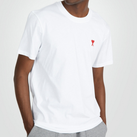 AMI 스몰패치 드 쾨르 티셔츠