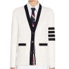 톰브라운 헥터 다이애그널 스트라이프 4-바 클래식 가디건 - 화이트