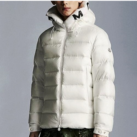 몽클레어 MONCLER 솔즈먼 숏패딩 다운 재킷 - 오프화이트