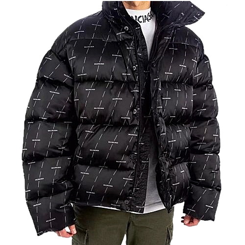 발렌시아가 BB 로고 디아고날 푸퍼 자켓