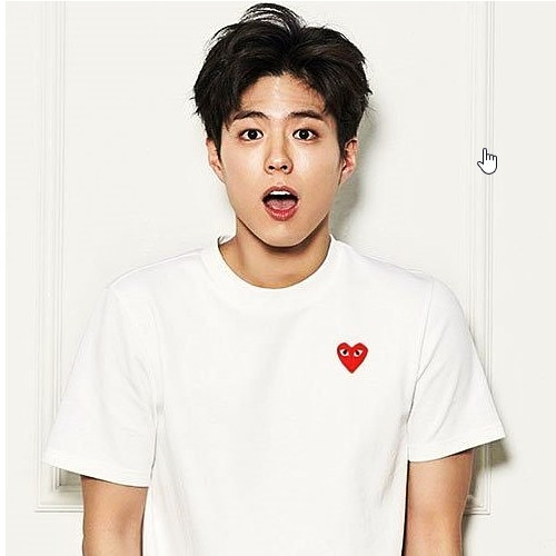 꼼데가*송 패치 티셔츠