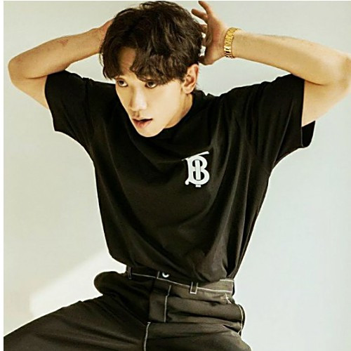 버*리 에머슨 TB 프린트 크루넥 티셔츠(비.지수착용)