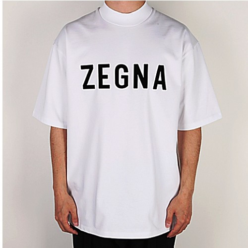 피** 20FW 피어오브갓X제냐 로고 티셔츠