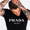 PRADA 밀라노 커플 티셔츠 - 블랙