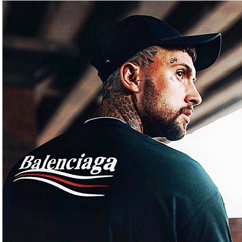 BALENCIAGA 웨이브 로고 티셔츠