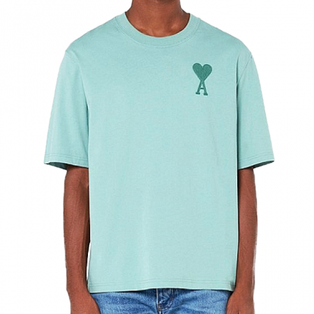 AMI  톤온톤 하트 로고 티셔츠