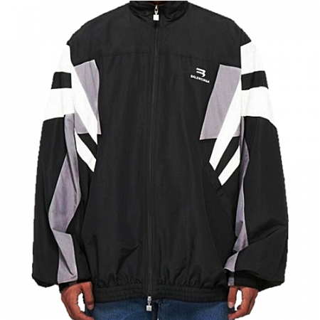 발렌시아가 BALENCIAGA 발렌 트랙슈트 오버 자켓 - 블랙