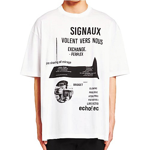 프라* 시그널 프린트 티셔츠