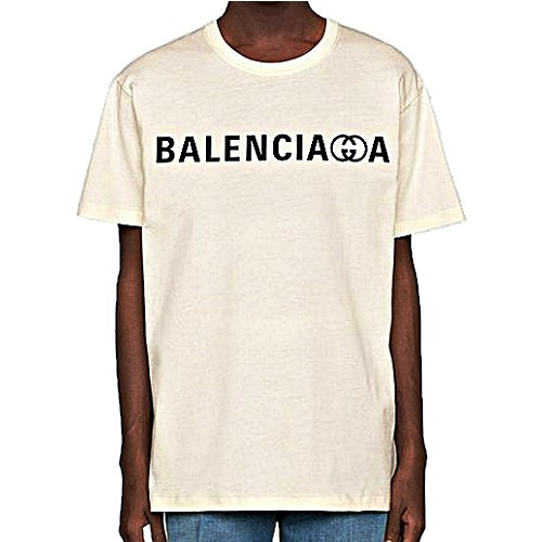 구찌 X 발렌시아가 클래식 크루넥 티셔츠