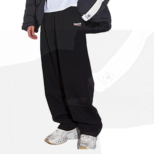 발렌시아가 웨이브 로고 와이드 팬츠 (3color)