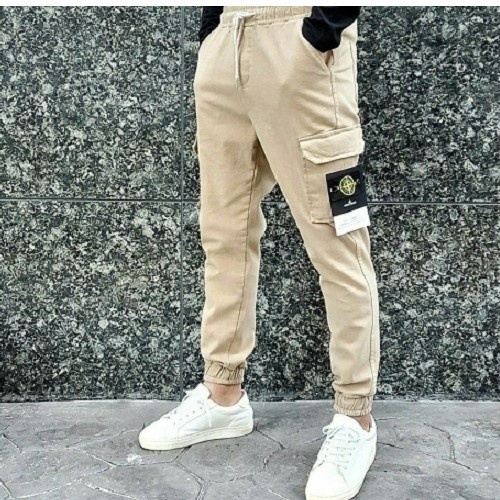 스x아일랜드 가먼트 다잉 피치 기모 카고 조거 스판 팬츠