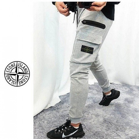 스톤아일랜드 지퍼라인 트레이닝 조거 팬츠