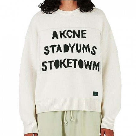 ACNE STUDIOS 페이스로고 인타샤 울 오버핏 니트