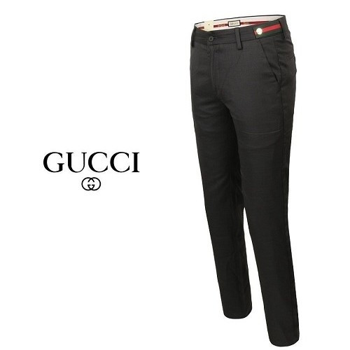 구찌 로고 장식 슬랙스 - 블랙