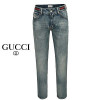 구찌 GUCCI 삼선 패치 워싱 슬림진