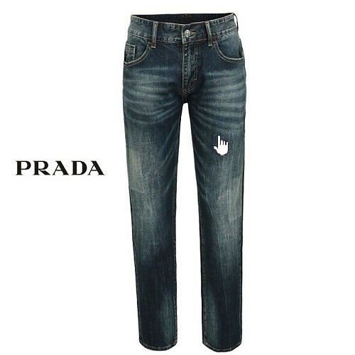 프라다 PRADA 베이직 로고 중청 슬림진