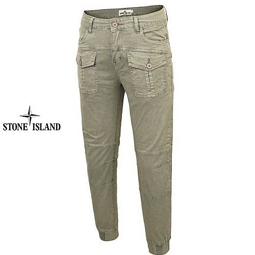 STONE ISLAND 앞 포켓 슬림 일자 조거 팬츠
