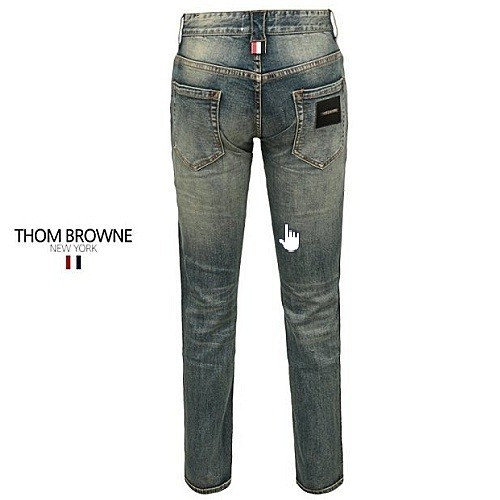 톰브라운 THOM BROWNE 메탈로고 중청 슬림진